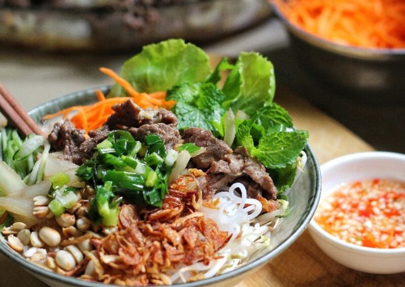 The Origins of Hanoi Beef Noodle Salad