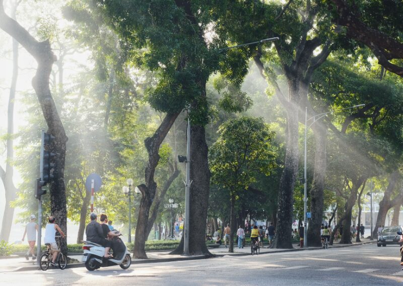 Walking around Hanoi city center