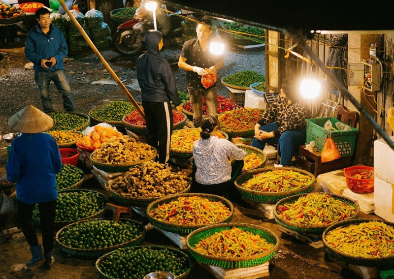 authentic Hanoi markets: Long Bien Wholesale market