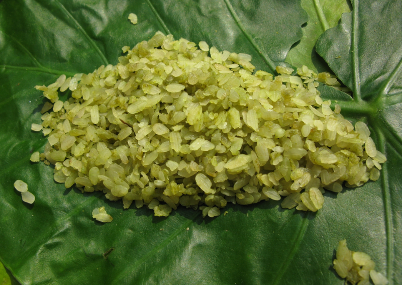 How Bánh Cốm Is Made? - The cốm layer