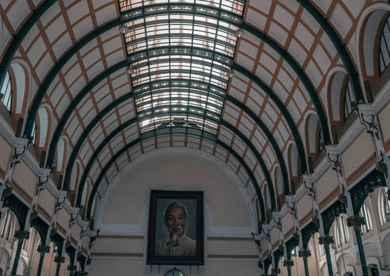 Saigon Central Post Office: The Portrait of President Ho Chi Minh